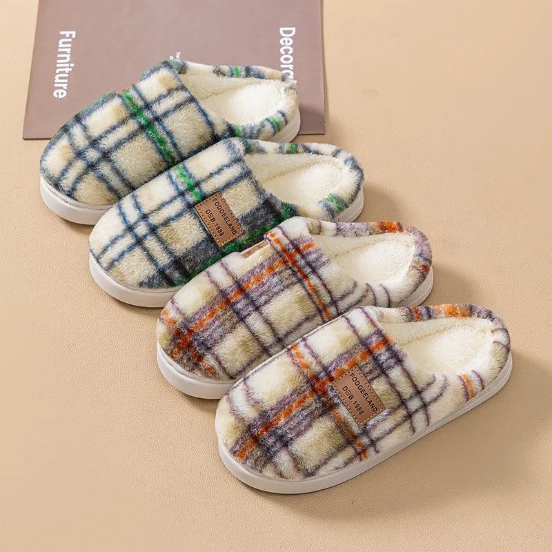 Women's 2025 Winter New Cotton Slippers Indoor Home Thick-soled Warm Fleece Non-slip Slippers Wear Cotton Slippers Outside