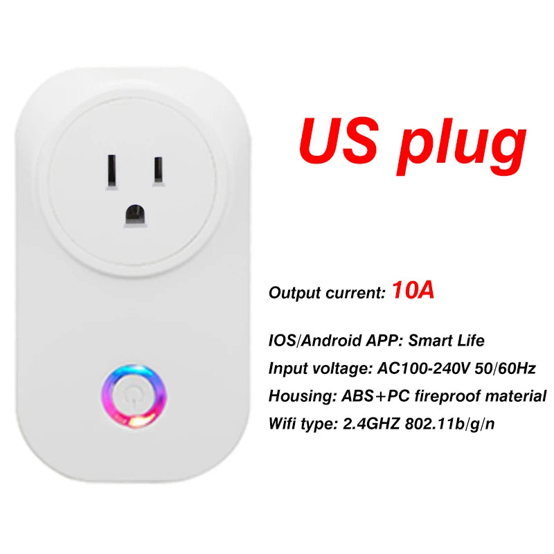 EU Smart Plug WiFi Socket power energy meter 10A/16A Power Monitor Wattmeter Timing Function watt meter Tuya SmartLife APP