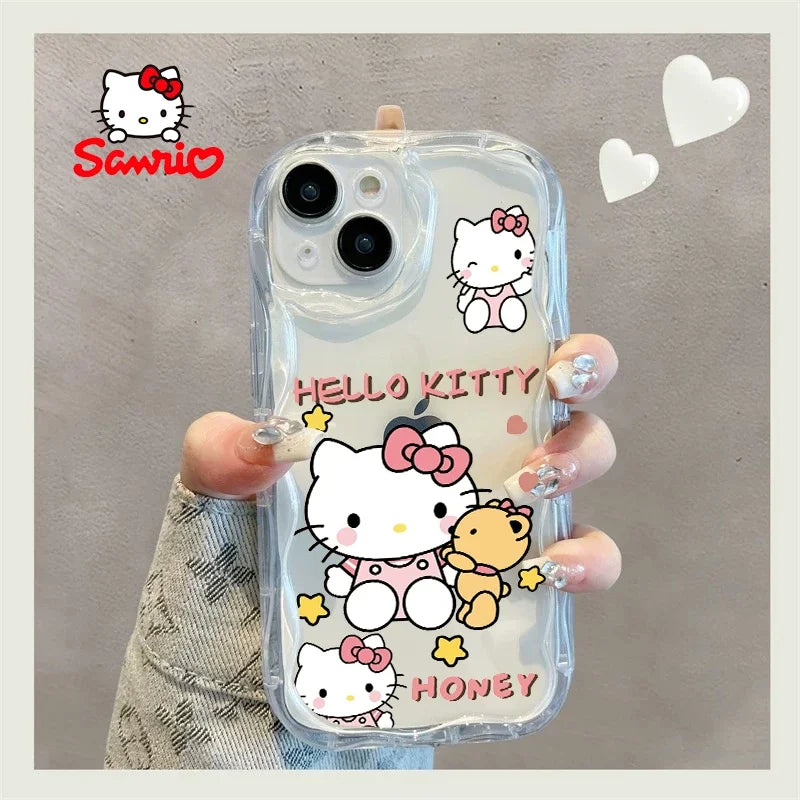 Hellokitty Mobile Phone Shell Iphone16 Pro Max Girls Iphone Case Cinnamoroll Anime Accessory Phone Case Sanrio Gift