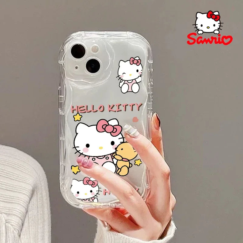 Hellokitty Mobile Phone Shell Iphone16 Pro Max Girls Iphone Case Cinnamoroll Anime Accessory Phone Case Sanrio Gift