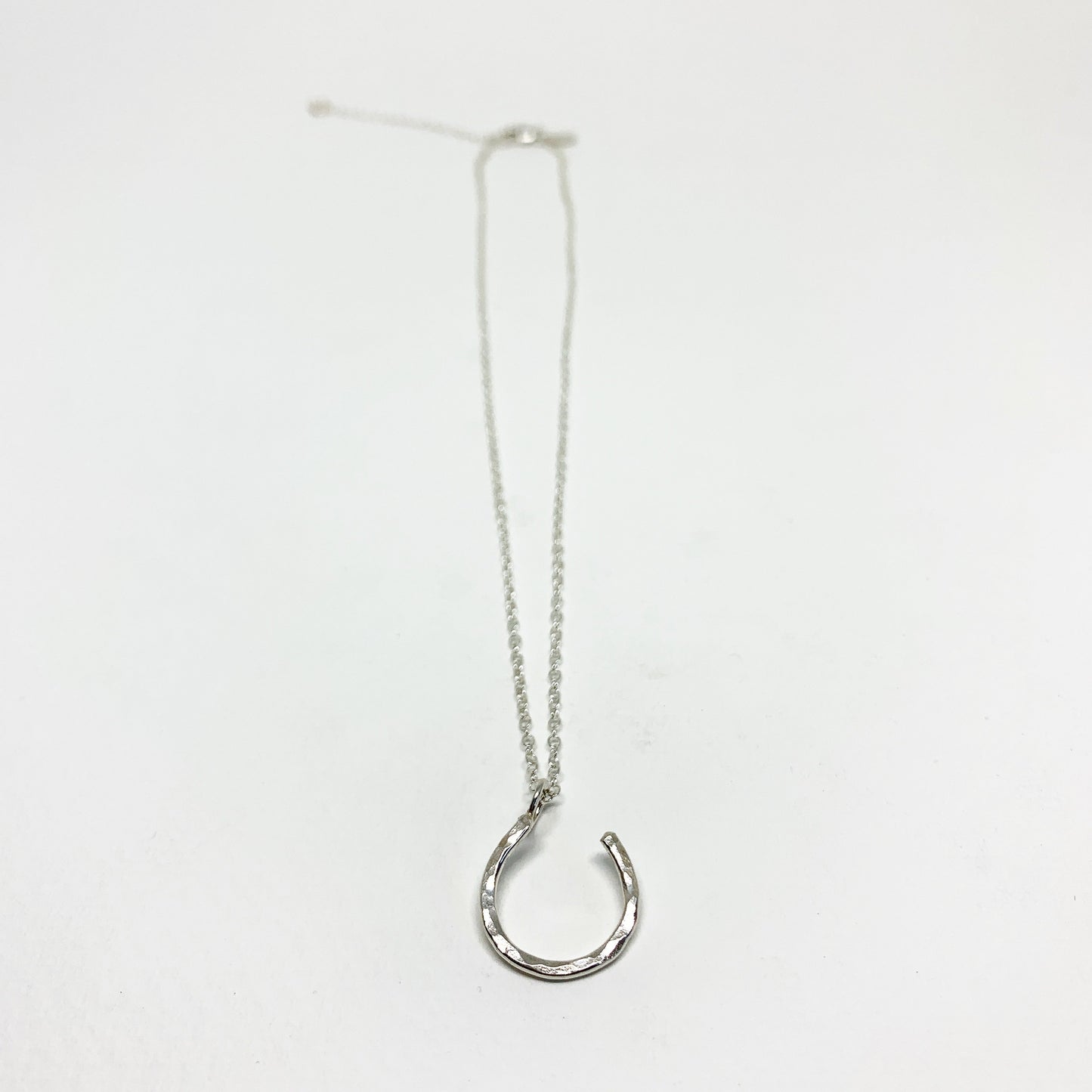 Hanging Lucky Horseshoe Charm Necklace-1
