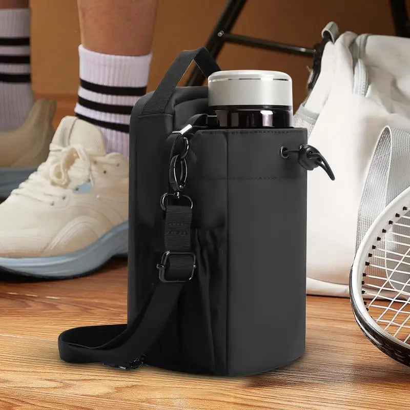 Gym Magnetic Bottle Bag Water Bottle Carrier With Strap Quick-Access Gym Storage Pouch For Hiking Camping Cycling Riding bag
