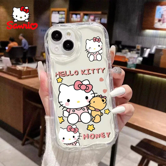 Hellokitty Mobile Phone Shell Iphone16 Pro Max Girls Iphone Case Cinnamoroll Anime Accessory Phone Case Sanrio Gift