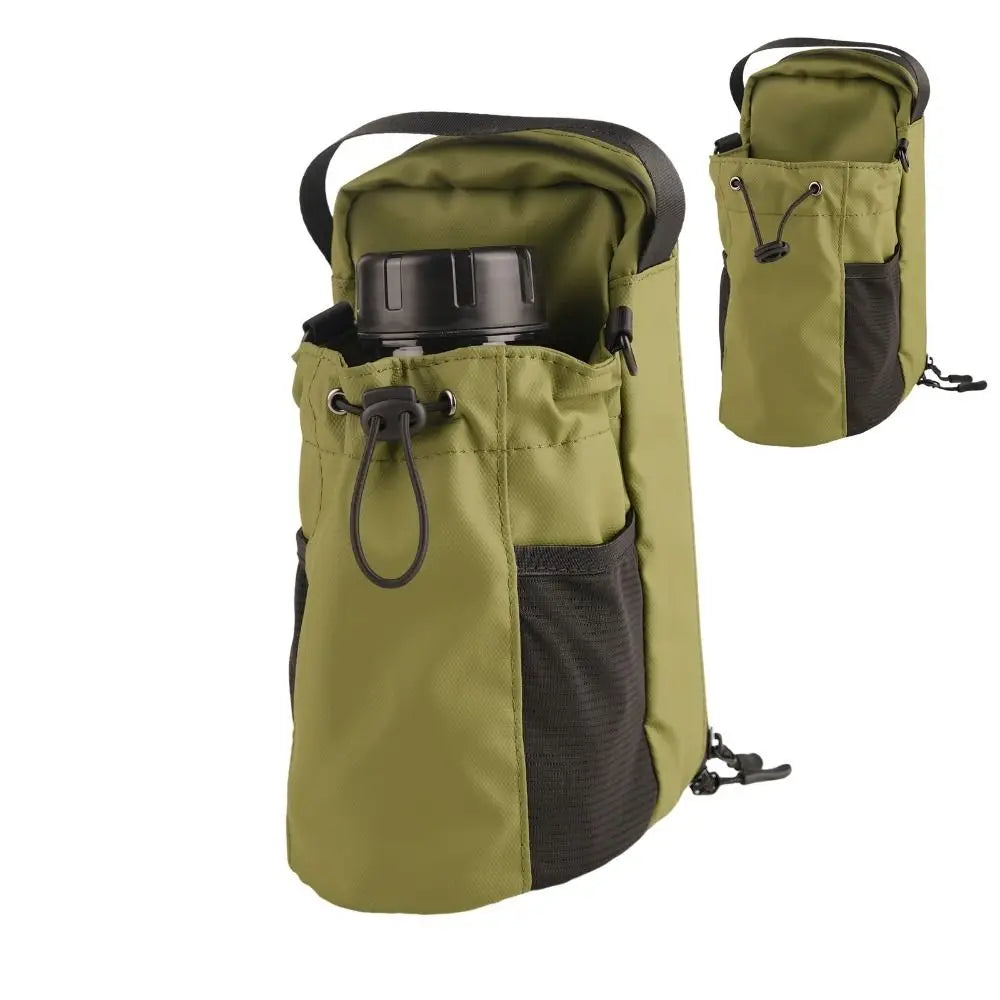 Magnetic Water Bottle Sling Bag Large Capacity Pull Cord Gym Bottle Bag Adjustable Waterproof Crossbody Sports Bag Travel