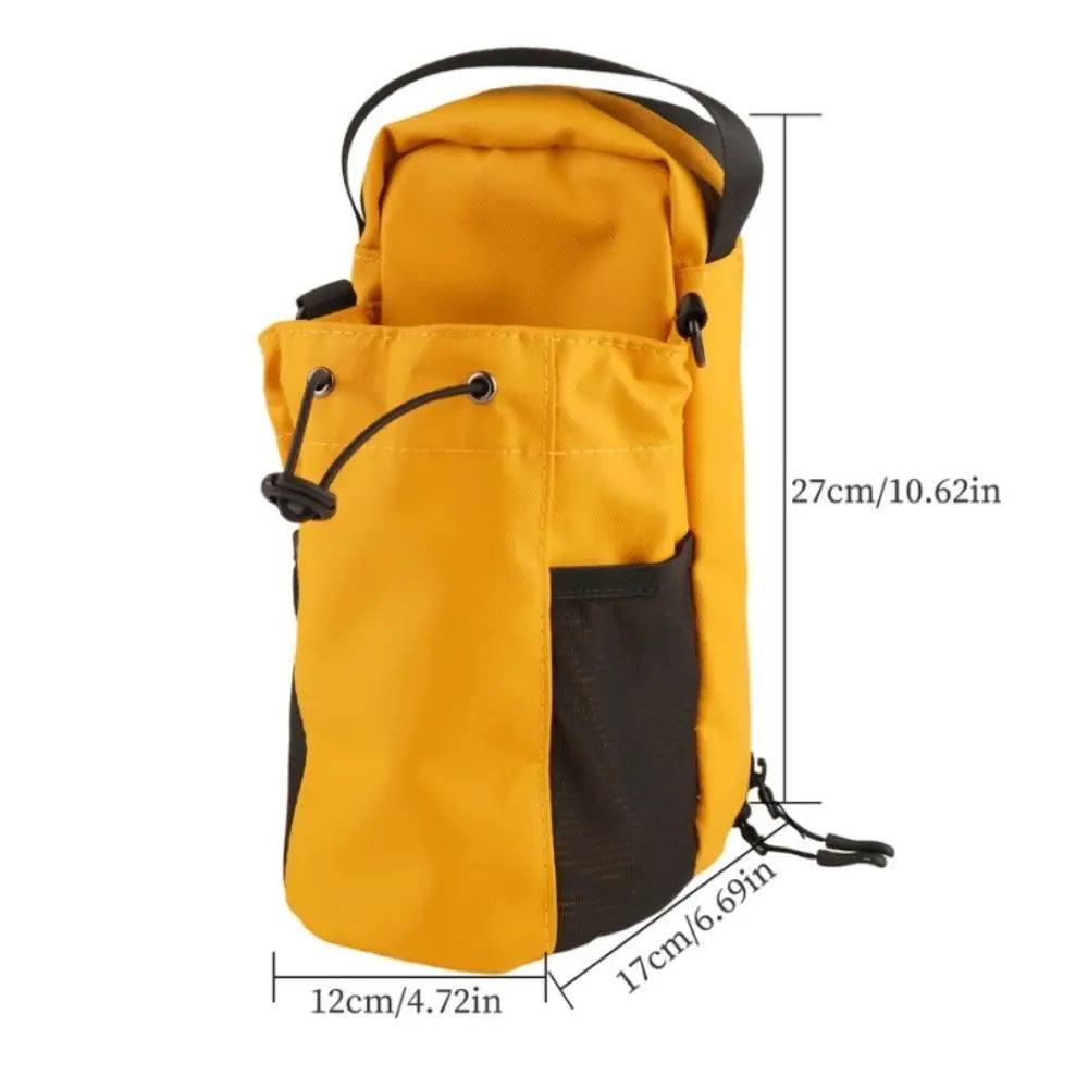 Magnetic Water Bottle Sling Bag Large Capacity Pull Cord Gym Bottle Bag Adjustable Waterproof Crossbody Sports Bag Travel