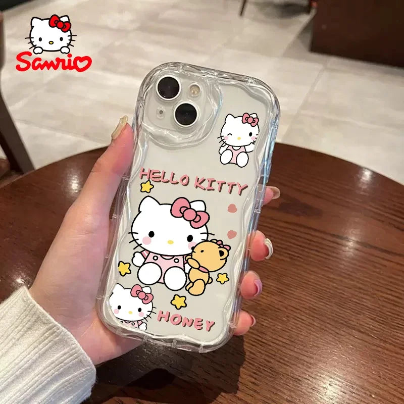 Hellokitty Mobile Phone Shell Iphone16 Pro Max Girls Iphone Case Cinnamoroll Anime Accessory Phone Case Sanrio Gift