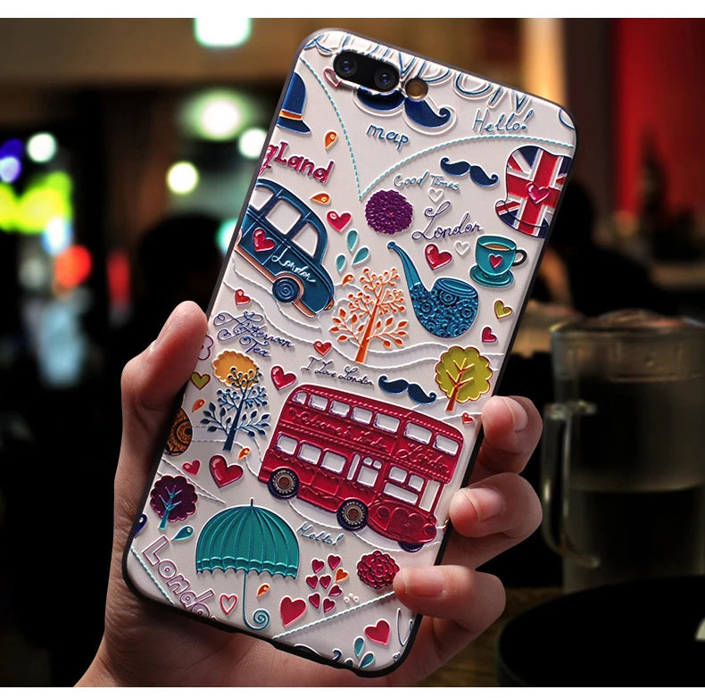 For iPhone 16e 2025 Case Cartoon 3D Relief Soft Silicone Cover for iPhone 16e Phone Back Cases for Apple iPhone16E Emboss Coques