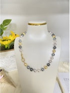 A Necklace Designed By A Crystal Pearl Lady