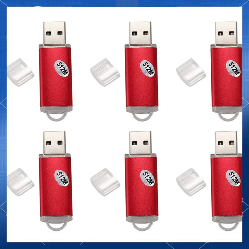 6X USB 2.0 Flash Memory Stick Pen Drive Storage Thumb Color:Red Capacity:512MB