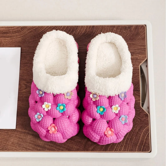 Women's winter anti-slip wear-resistant thick-soled cotton slippers for outdoor wear, indoor warm slippers