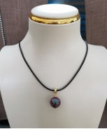 Crystal Pearl Fashionable Copper Leather Women Necklace