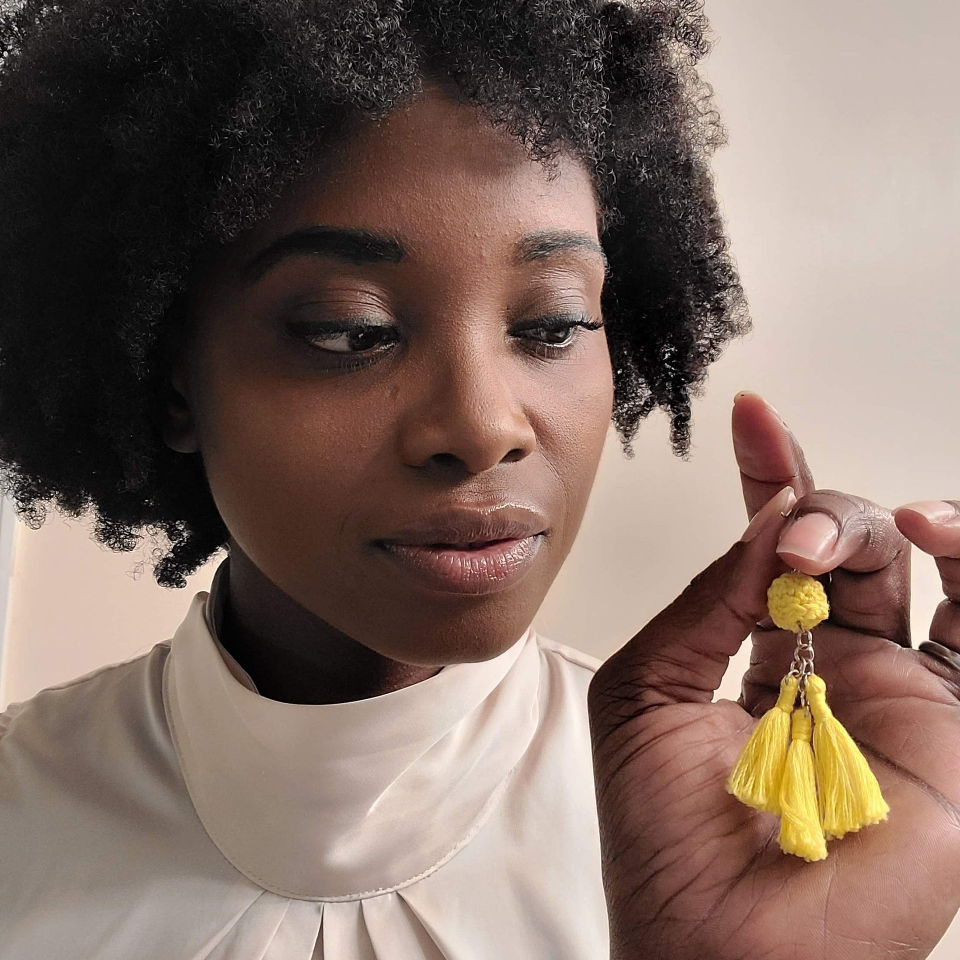 Statement Ball Tassel Earrings-2