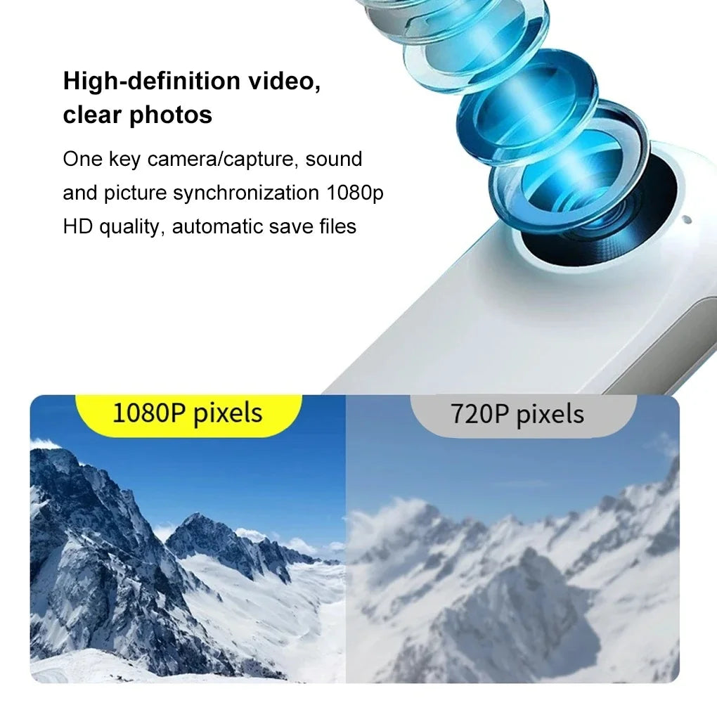 GO3 Mini Vlog Camera HD 1080P Wireless Portable Action Body Cam for Sports Travel Photography Pocket Sized Video Recorder