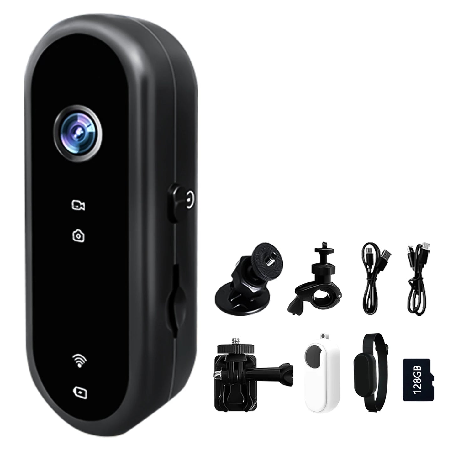 WIFI 1080P Action Camera Rideable Cam With Waterproof Shell Bike Camera Friendly for Travel Records Vlog Action Premium Portable
