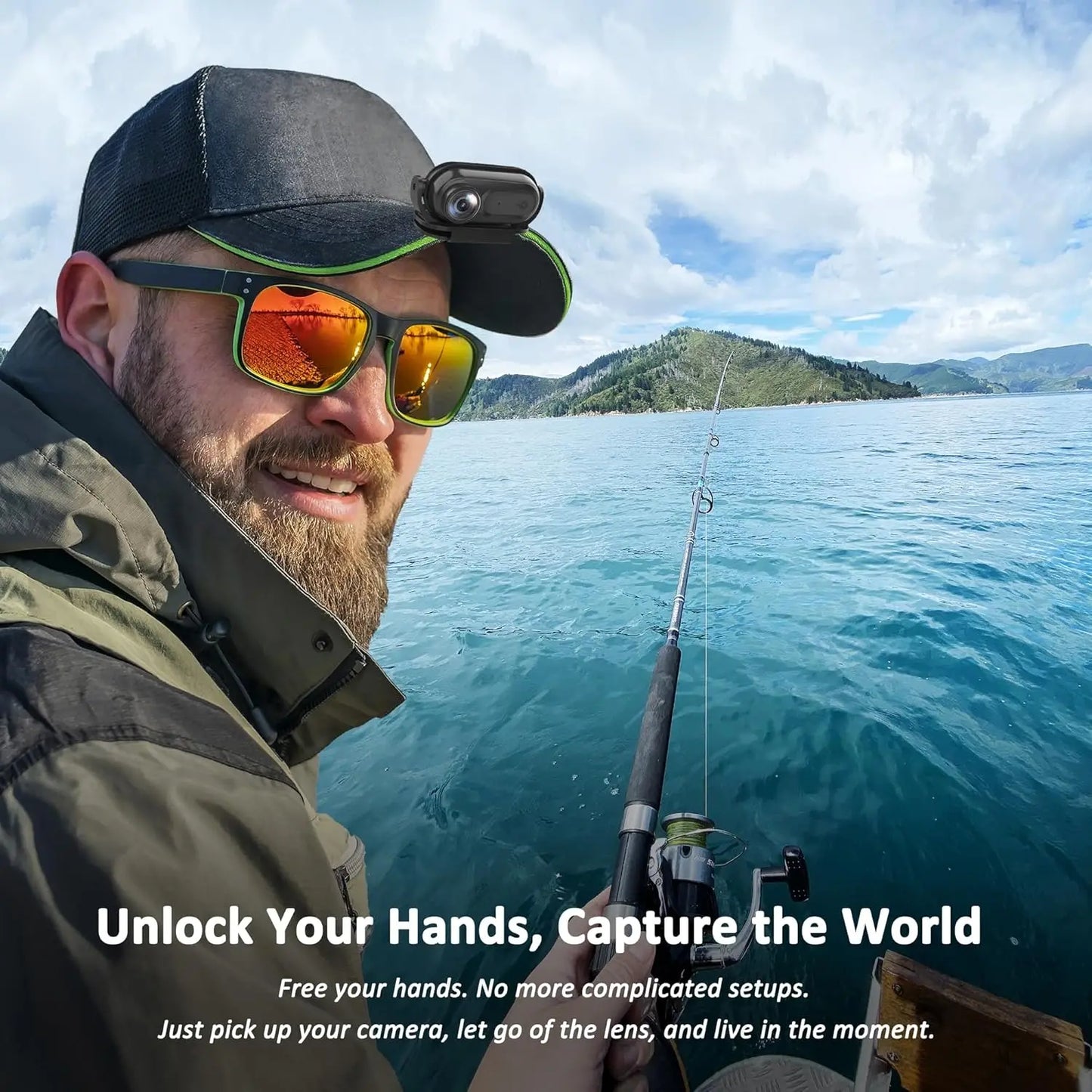 1080P Waterproof 2 meters Thumb Action Camera POV Cam Small Magnetic Body Camera Portable Vlogging Camera,Hands-Free