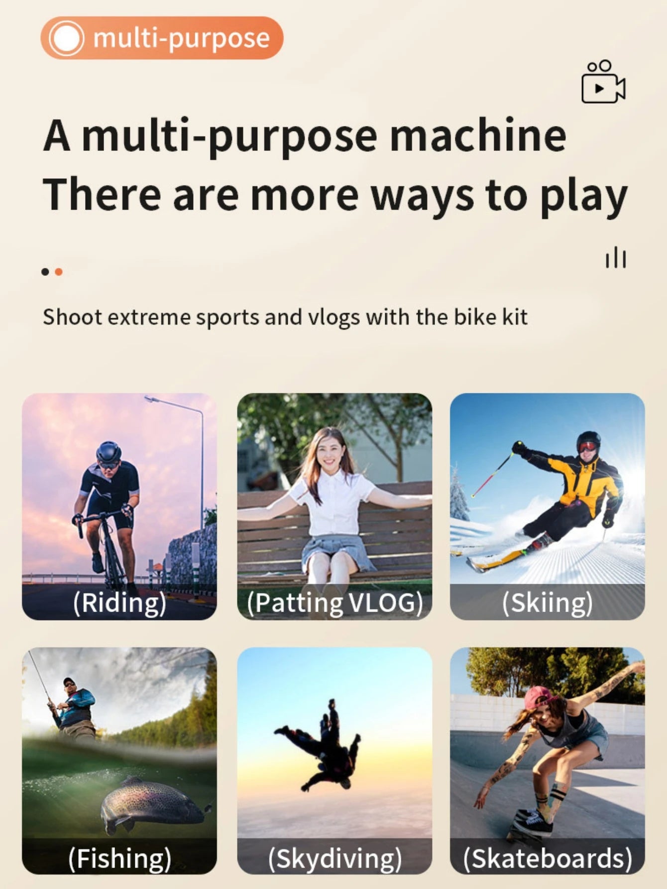 1080P Action Camera 1080P Portable Versatile Mount Anywhere for Travel Pets Ride Sport Vlog Mini Wireless Camera with Carry box