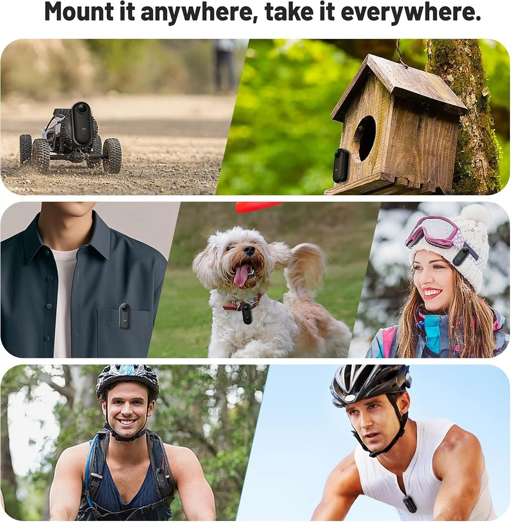 POV 4K Portable Action Cam Wearable Necklace Body Mounted Mini Camera Wireless WiFi Vlogging Support  Pocket Recorder Youtube