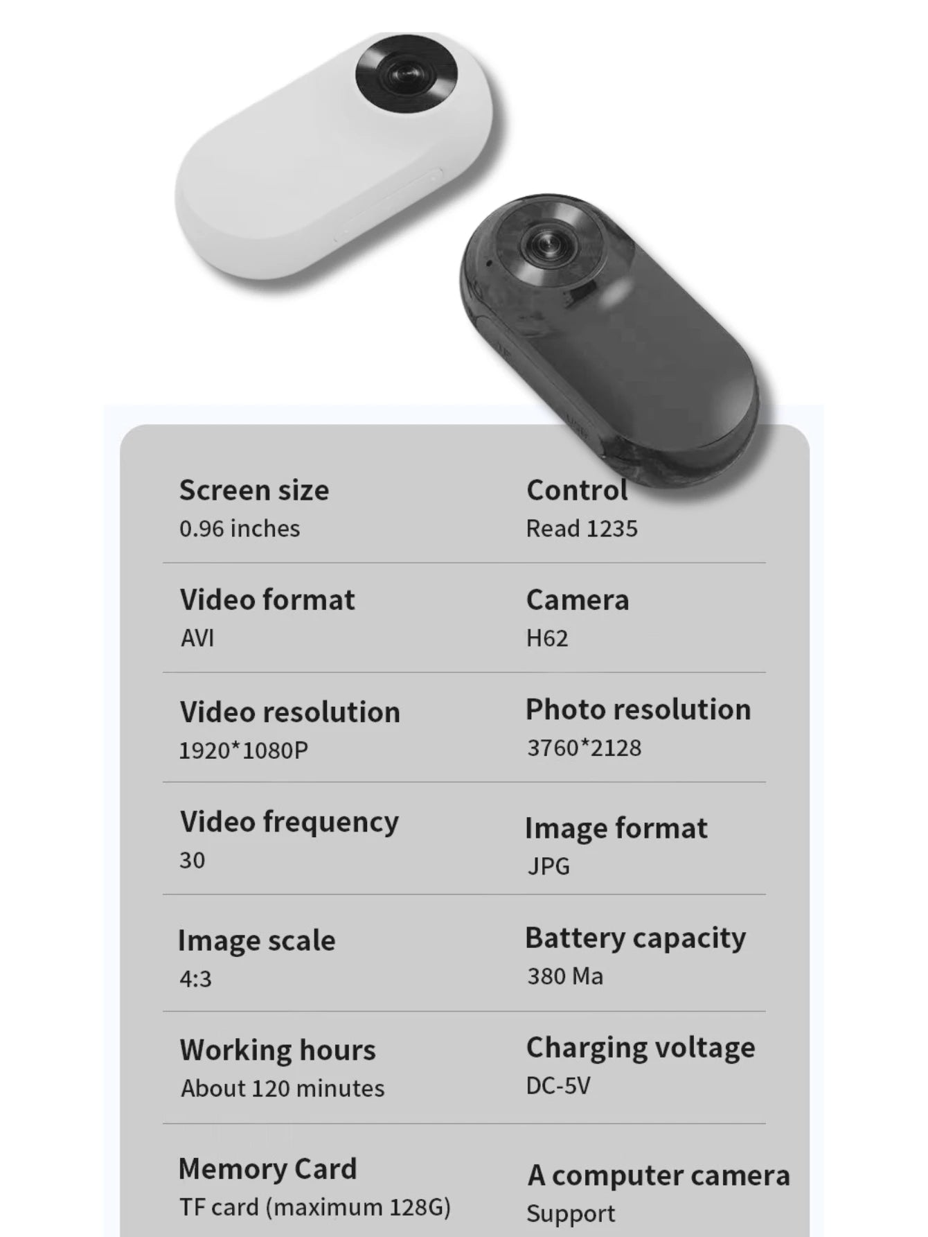 1080P Action Camera 1080P Portable Versatile Mount Anywhere for Travel Pets Ride Sport Vlog Mini Wireless Camera with Carry box