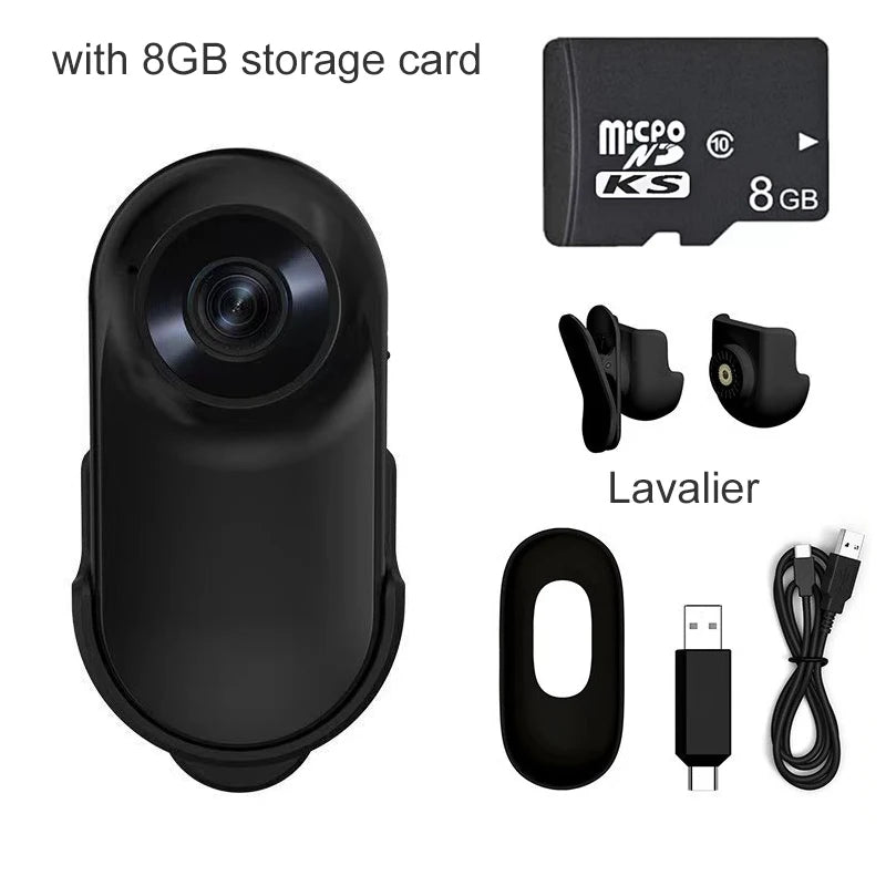 1080P Action Camera 1080P Portable Versatile Mount Anywhere for Travel Pets Ride Sport Vlog Mini Wireless Camera with Carry box