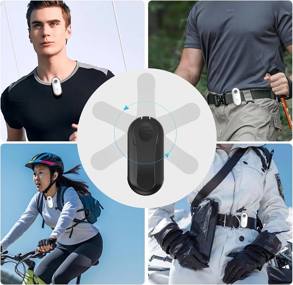 POV 4K Portable Action Cam Wearable Necklace Body Mounted Mini Camera Wireless WiFi Vlogging Support  Pocket Recorder Youtube