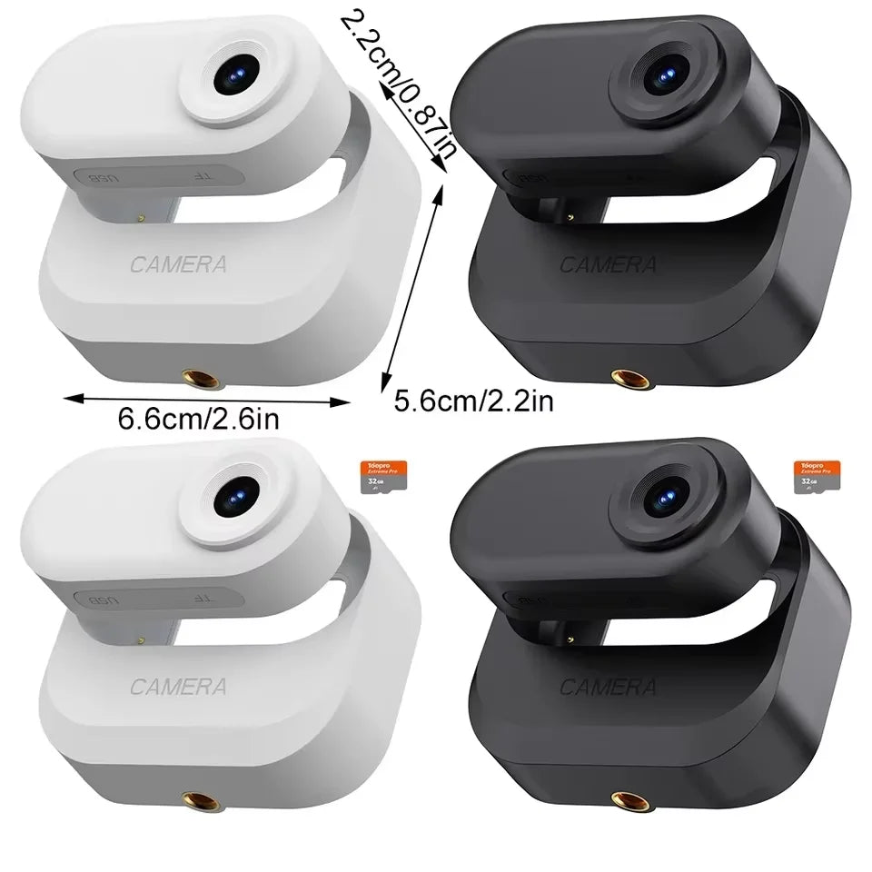 GO3 Mini Vlog Camera HD 1080P Wireless Portable Action Body Cam for Sports Travel Photography Pocket Sized Video Recorder