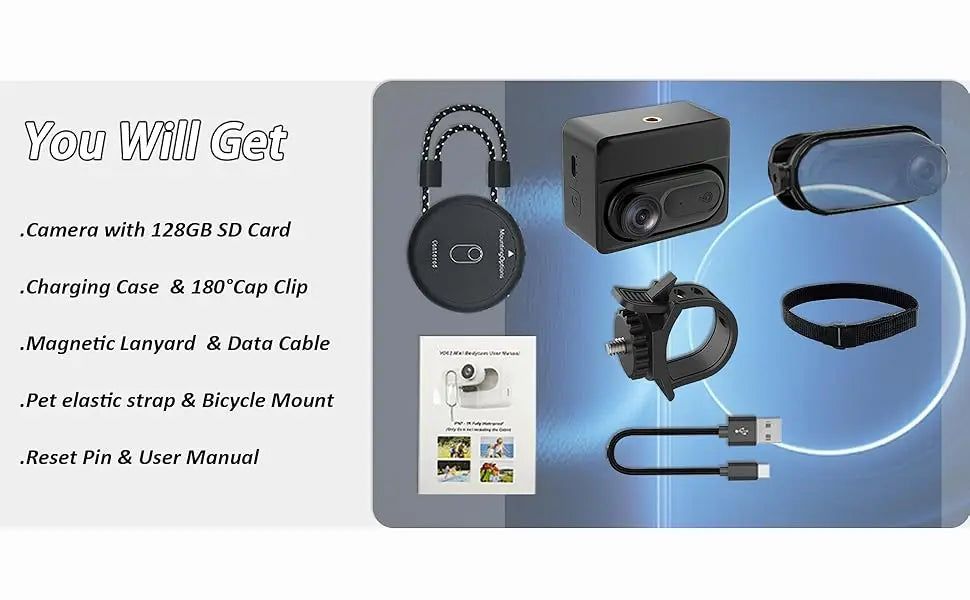 Portable HD 1080P Mini Camera Digital Video Recorder Worn Police Small Body Cam Night Vision Sports DV Camcorders Waterproof