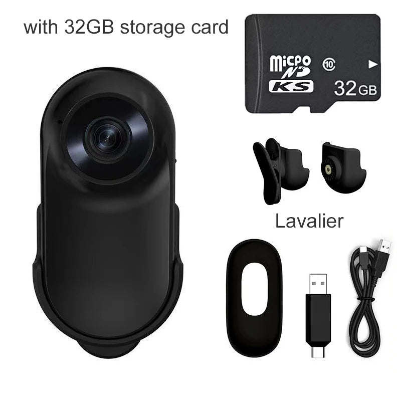 1080P Action Camera 1080P Portable Versatile Mount Anywhere for Travel Pets Ride Sport Vlog Mini Wireless Camera with Carry box