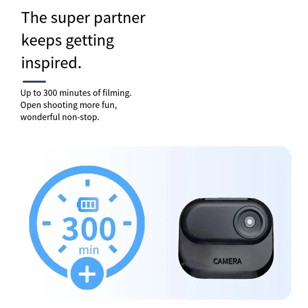 GO3 Mini Vlog Camera HD 1080P Wireless Portable Action Body Cam for Sports Travel Photography Pocket Sized Video Recorder