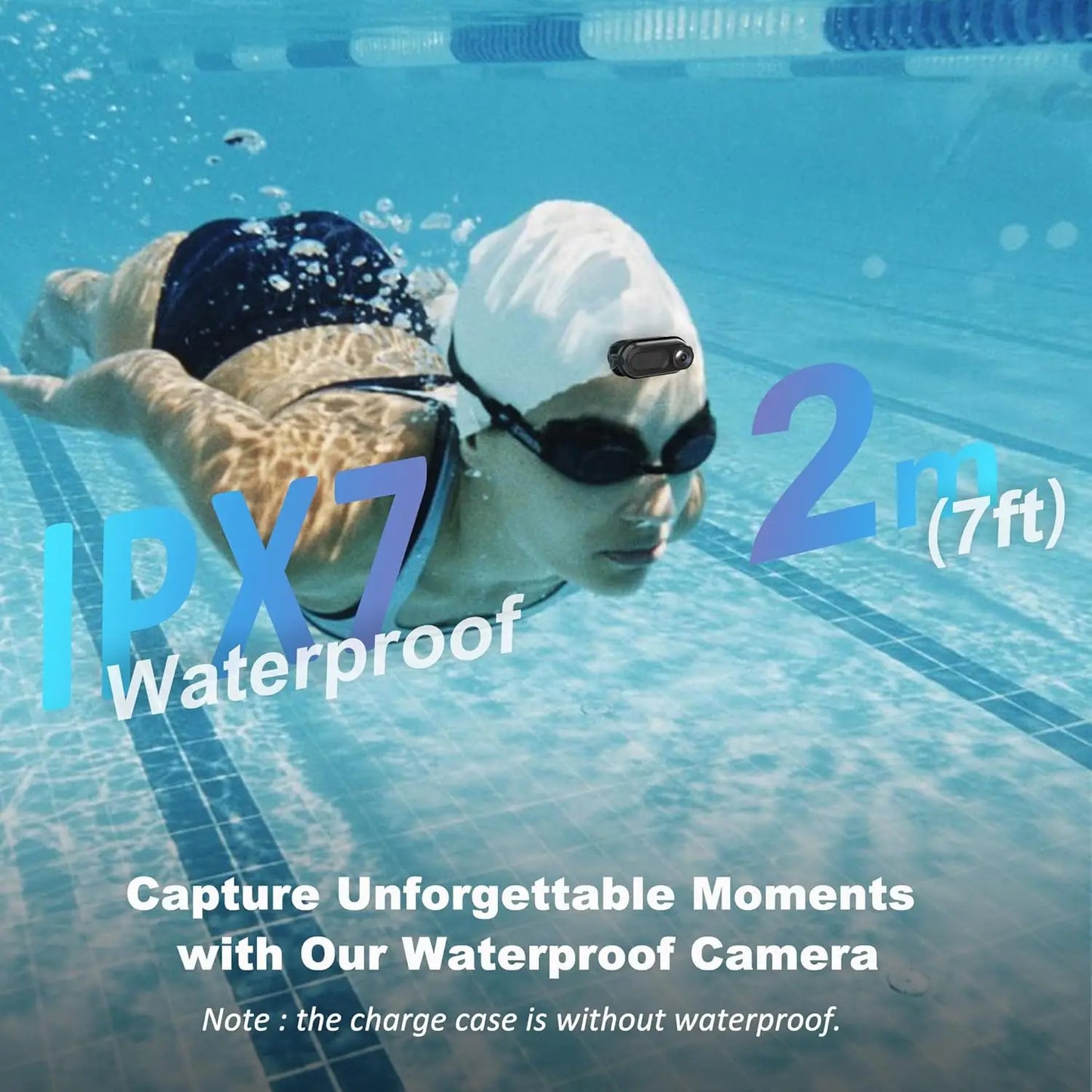 1080P Waterproof 2 meters Thumb Action Camera POV Cam Small Magnetic Body Camera Portable Vlogging Camera,Hands-Free