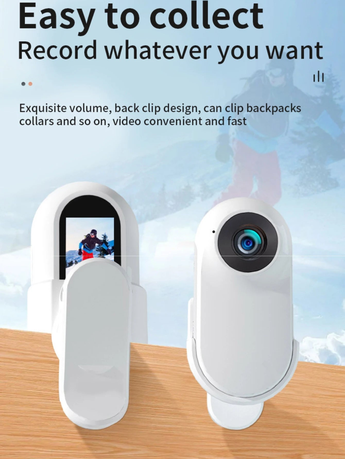 1080P Action Camera 1080P Portable Versatile Mount Anywhere for Travel Pets Ride Sport Vlog Mini Wireless Camera with Carry box