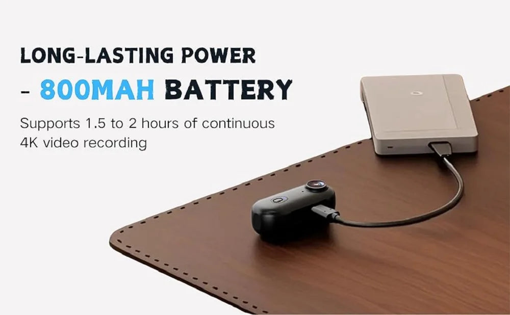 POV 4K Portable Action Cam Wearable Necklace Body Mounted Mini Camera Wireless WiFi Vlogging Support  Pocket Recorder Youtube
