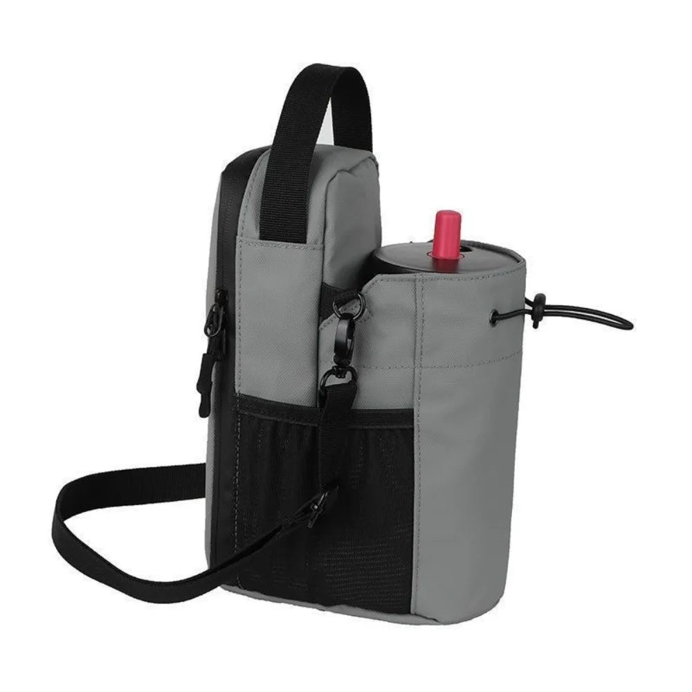 Large Capacity Magnetic Water Bottle Bag with Shoulder Strap Portable Gym Specific Water Cup Holder Multi-Pocket Magnet Gym Bag