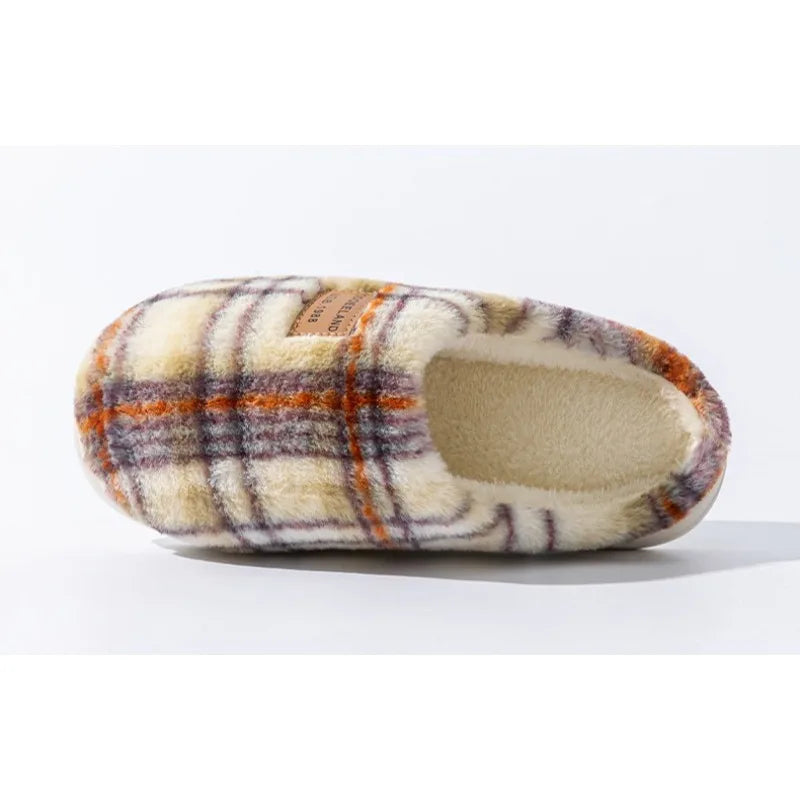 Women's 2025 Winter New Cotton Slippers Indoor Home Thick-soled Warm Fleece Non-slip Slippers Wear Cotton Slippers Outside