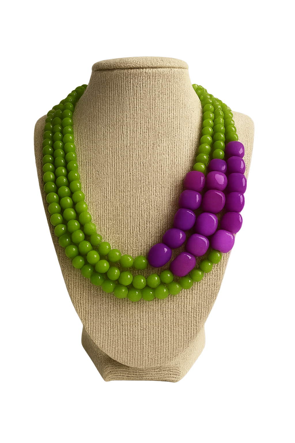 Multicolor Acrylic Bead Necklace for Women – Chunky Statement Stone